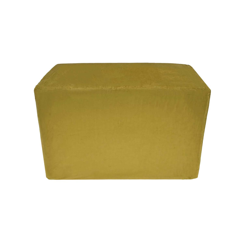 F-OT106-CG Endless Lounge Ottoman Type F in champagne gold velvet