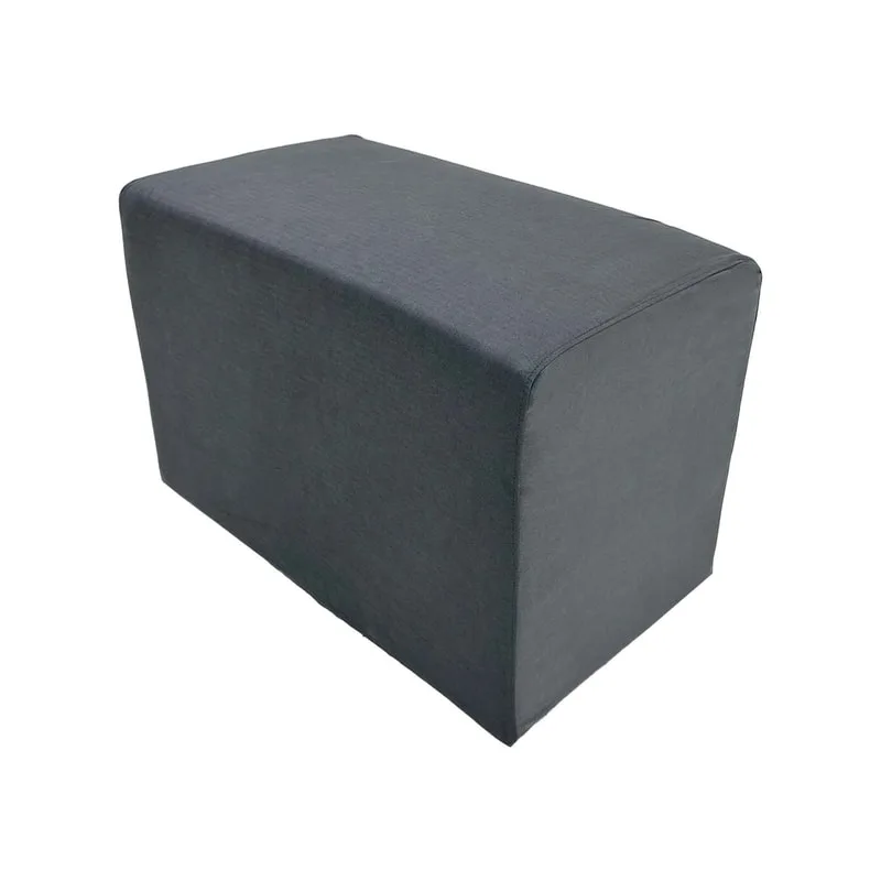 F-OT106-GY Endless Lounge Ottoman Type F in mid grey suede