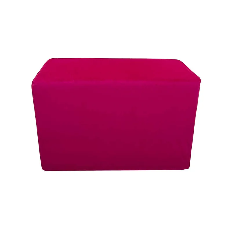F-OT106-HP Endless Lounge Ottoman Type F in hot pink velvet