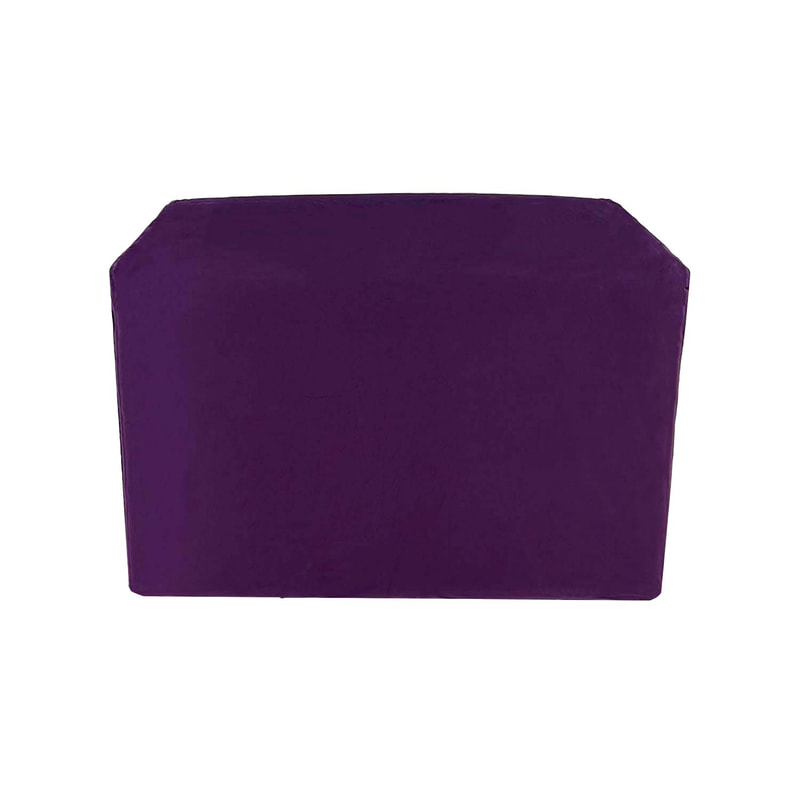 F-OT106-PR Endless Lounge Ottoman Type F in purple velvet