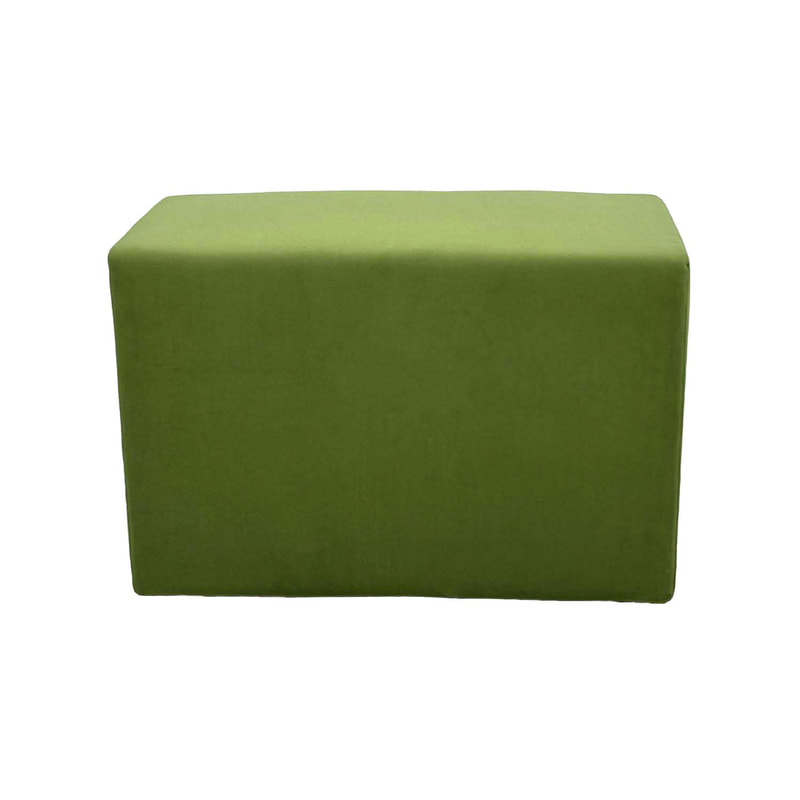 F-OT106-SG Endless Lounge Ottoman Type F in sage green velvet