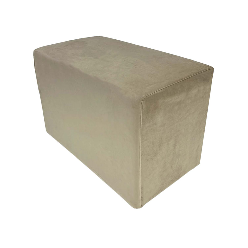 F-OT106-TF Endless Lounge Ottoman Type F in toffee velvet