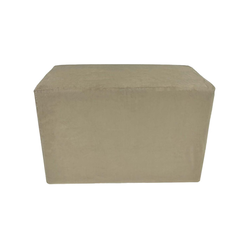 F-OT106-TF Endless Lounge Ottoman Type F in toffee velvet