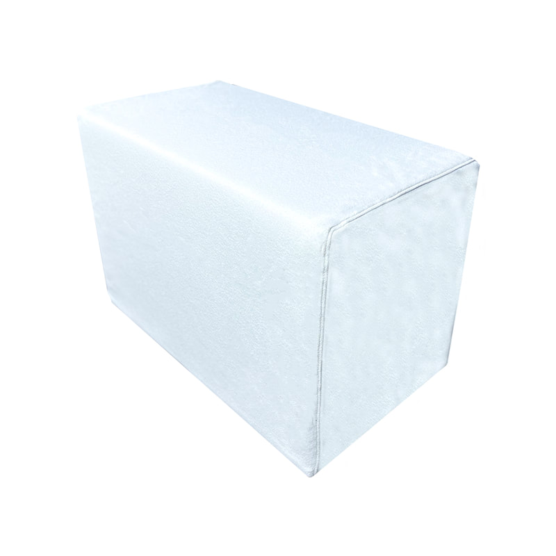 F-OT106-WH Endless Lounge Ottoman Type F in white fabric