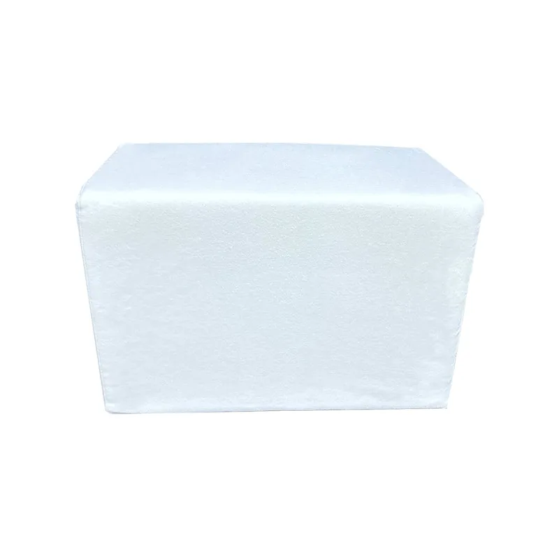 F-OT106-WH Endless Lounge Ottoman Type F in white fabric