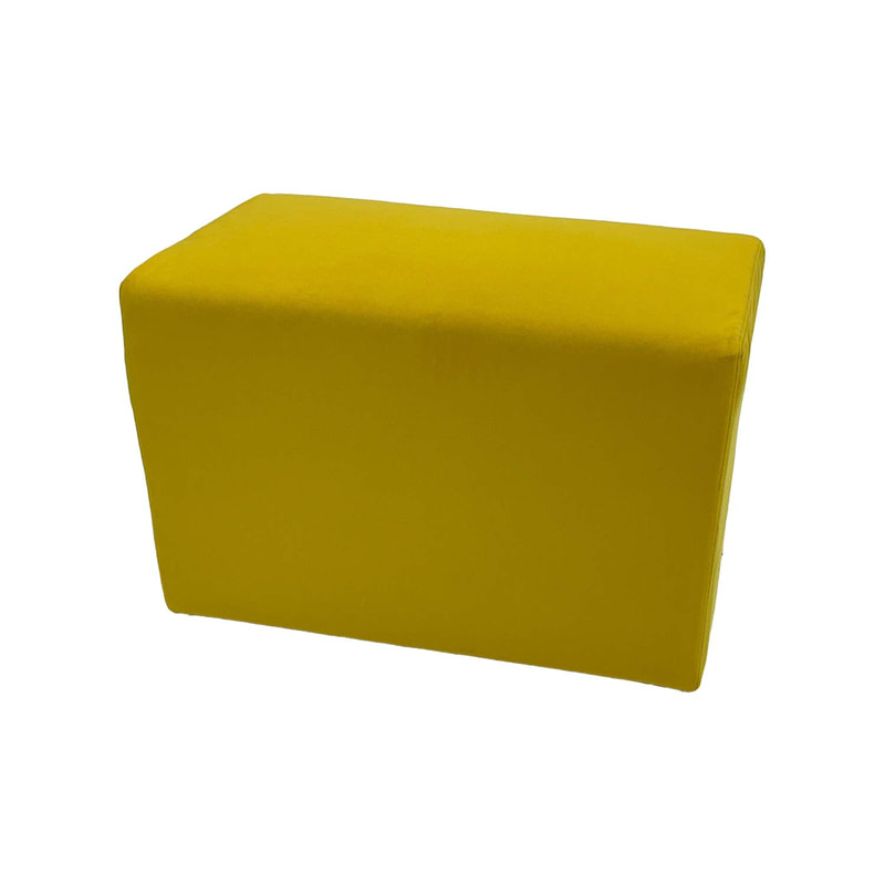 F-OT106-YL Endless Lounge Ottoman Type F in yellow velvet