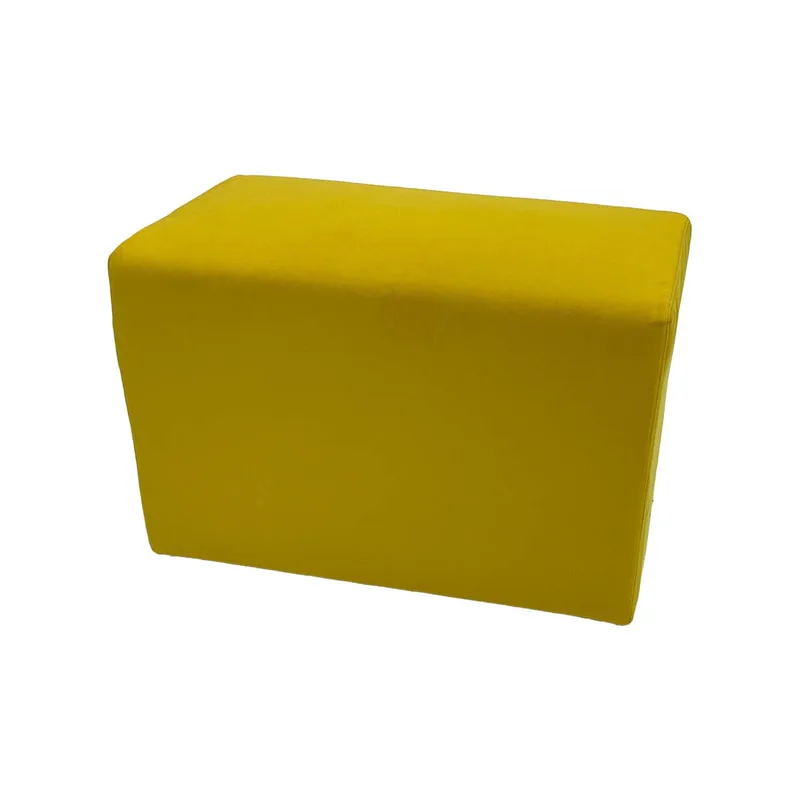 F-OT106-YL Endless Lounge Ottoman Type F in yellow velvet