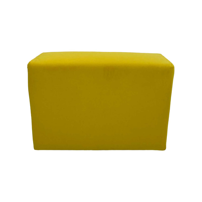 F-OT106-YL Endless Lounge Ottoman Type F in yellow velvet