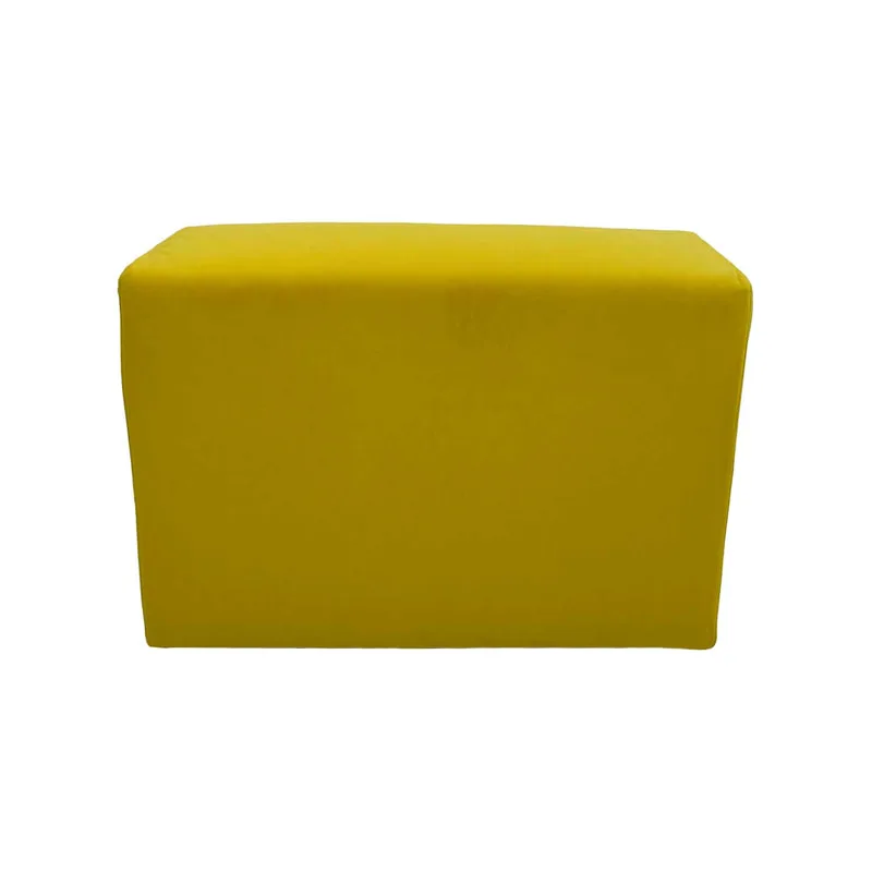 F-OT106-YL Endless Lounge Ottoman Type F in yellow velvet