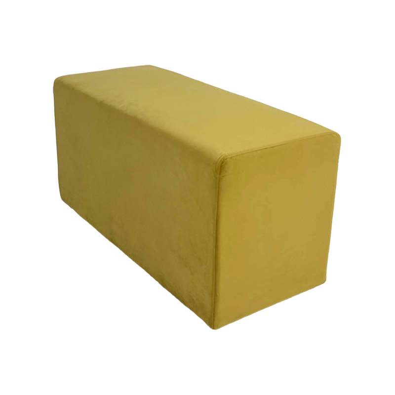 F-OT107-CG Endless Lounge Ottoman Type G in champagne gold velvet