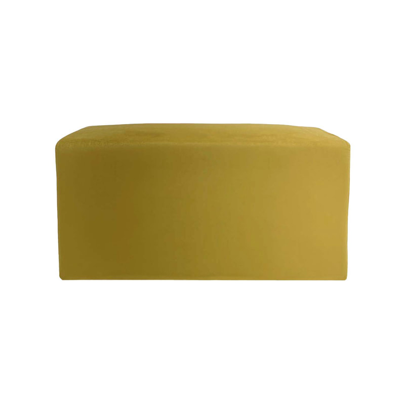 F-OT107-CG Endless Lounge Ottoman Type G in champagne gold velvet