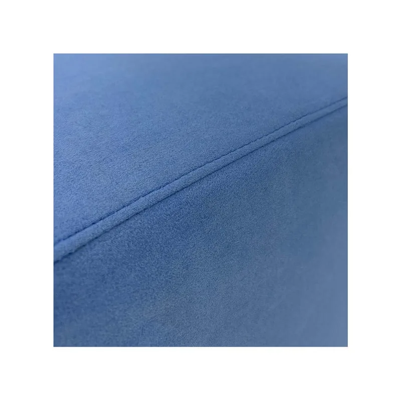 F-OT107-LB Endless Lounge Ottoman Type G in light blue suede