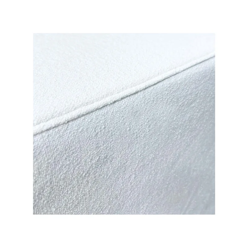 F-OT107-WH Endless Lounge Ottoman Type G in white fabric