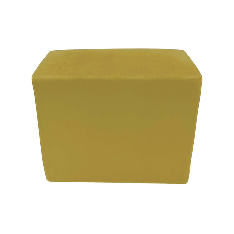 F-OT108-CG Endless Lounge Ottoman Type H in champagne gold velvet