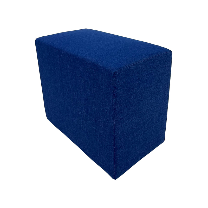 F-OT108-DN Endless Lounge Ottoman Type H in denim