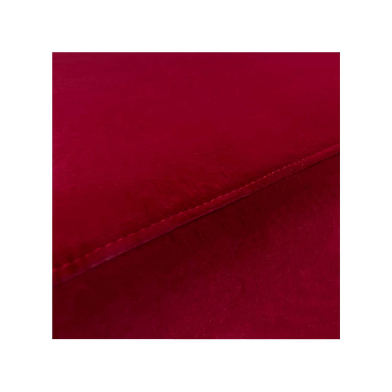 F-OT108-DR Endless Lounge Ottoman Type H in dark red velvet