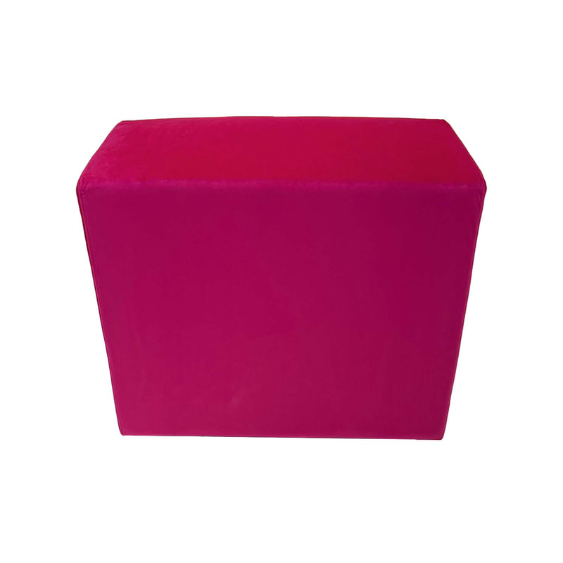 F-OT108-HP Endless Lounge Type H in hot pink velvet suede