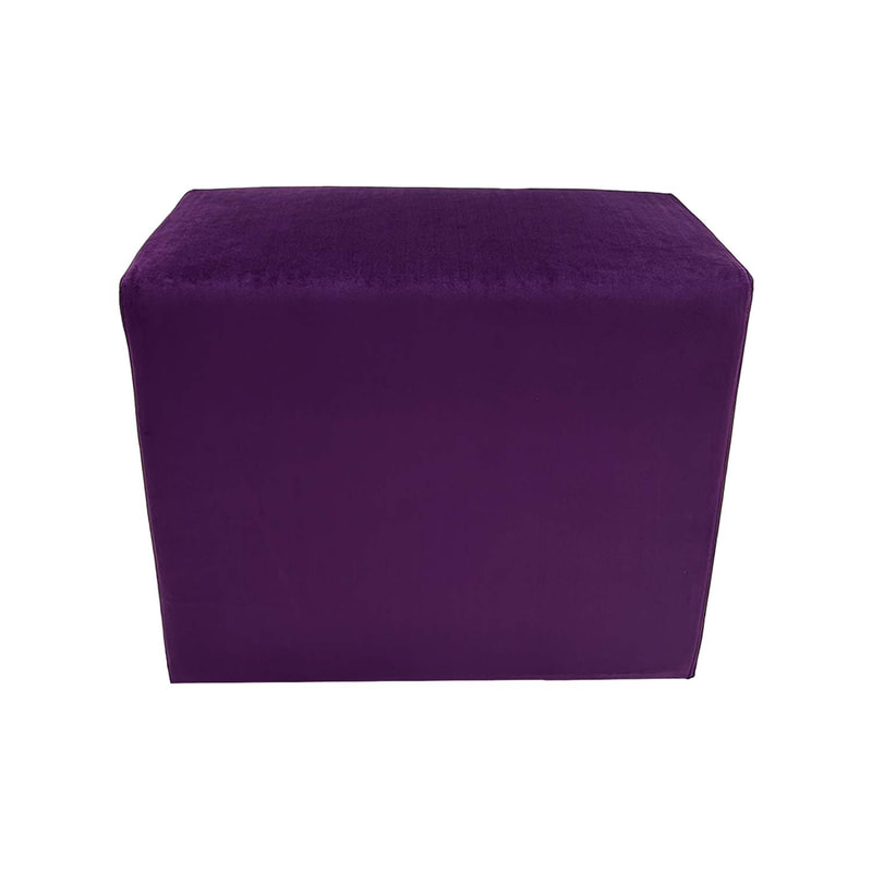 F-OT108-PR Endless Lounge Ottoman Type H in purple velvet
