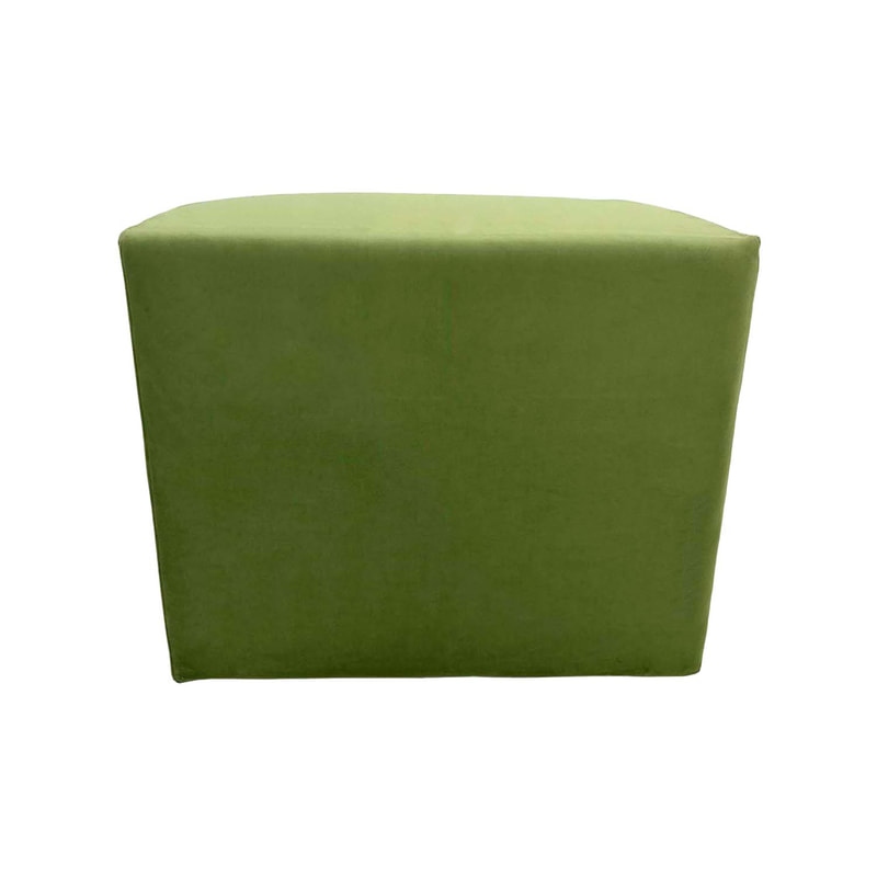 F-OT108-SG Endless Lounge Ottoman Type H in sage green velvet