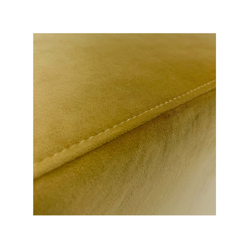 F-OT109-CG Endless Lounge Ottoman Type I in champagne gold velvet