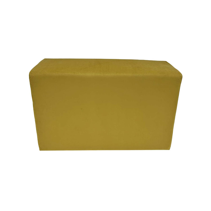 F-OT109-CG Endless Lounge Ottoman Type I in champagne gold velvet