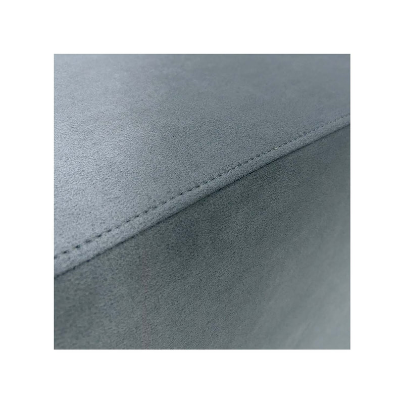 F-OT109-GY Endless Lounge Ottoman Type I in mid grey suede