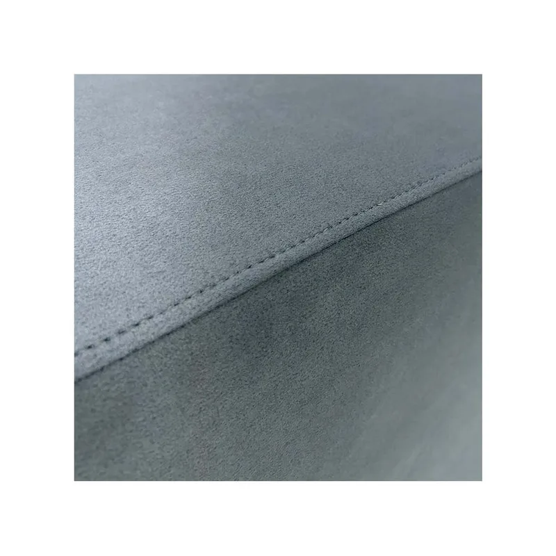 F-OT109-GY Endless Lounge Ottoman Type I in mid grey suede
