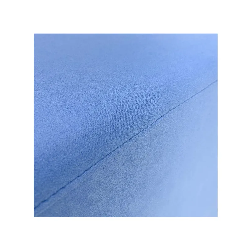 F-OT109-LB Endless Lounge Ottoman Type I in light blue suede