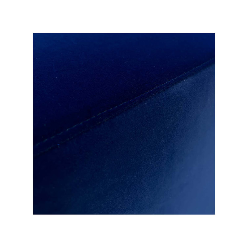 F-OT109-MB Endless Lounge Ottoman Type I in midnight blue velvet