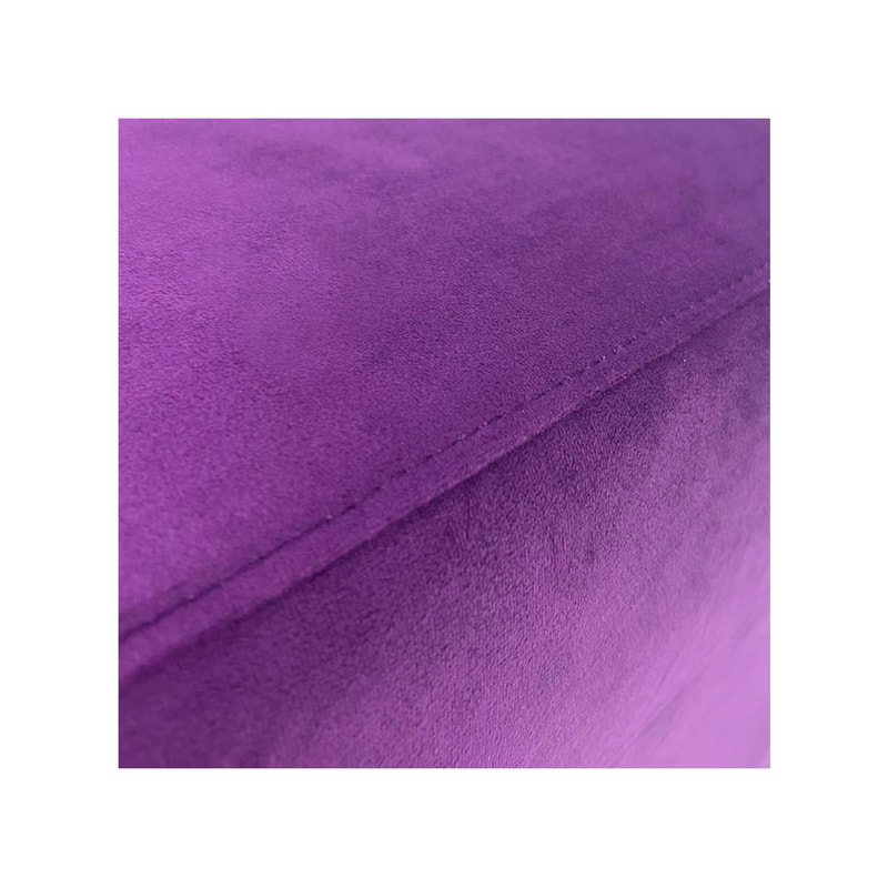 F-OT109-PR Endless Lounge Ottoman Type I in purple velvet