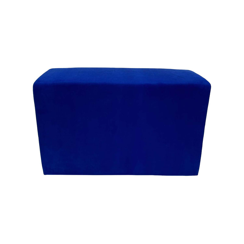 F-OT109-RB Endless Lounge Ottoman Type I in royal blue suede