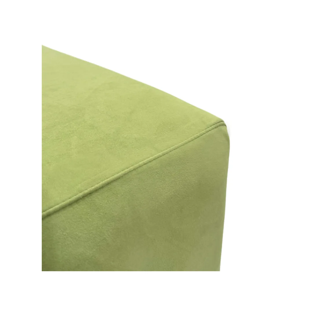 F-OT109-SG Endless Lounge Ottoman Type I in sage green velvet