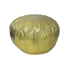 Moroccan Pouffe - Champagne Gold  F-PF101-CG