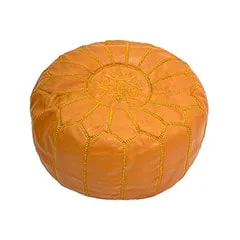 Moroccan Pouffe - Orange ​F-PF101-OR