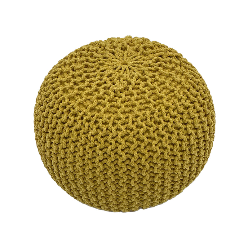 F-PF103-YL Blaine yellow pouffe 