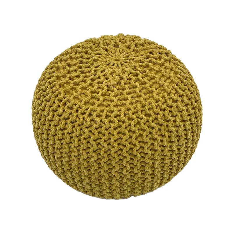 F-PF103-YL Blaine yellow pouffe 