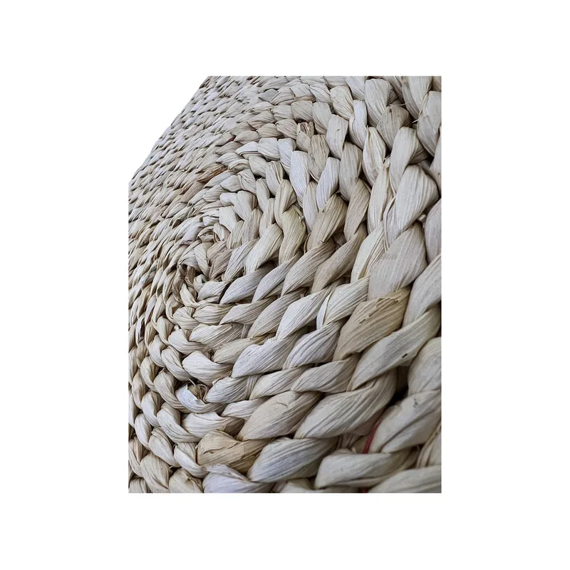 F-PF104-NT Bulan natural rattan pouffe