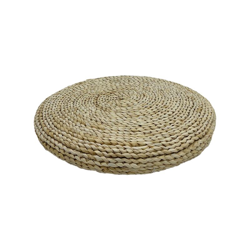 F-PF104-NT Bulan natural rattan pouffe