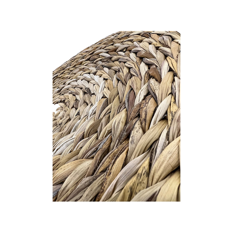 F-PF105-NT Darma natural rattan pouffe