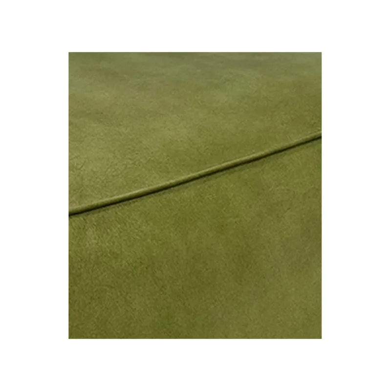F-PF109-OG Cobham pouffe in olive green genuine leather 