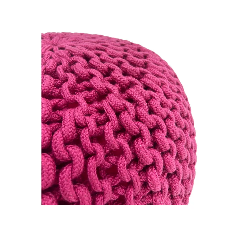 F-PF119-HP Avioni knitted pouffe in hot pink