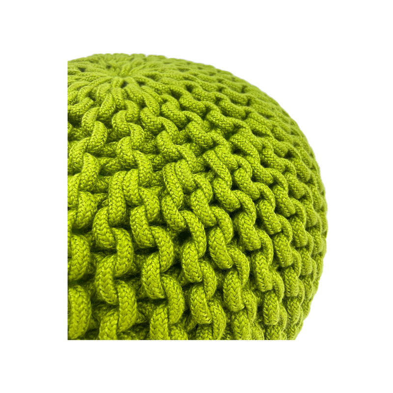 F-PF119-LG Avioni knitted pouffe in lime green