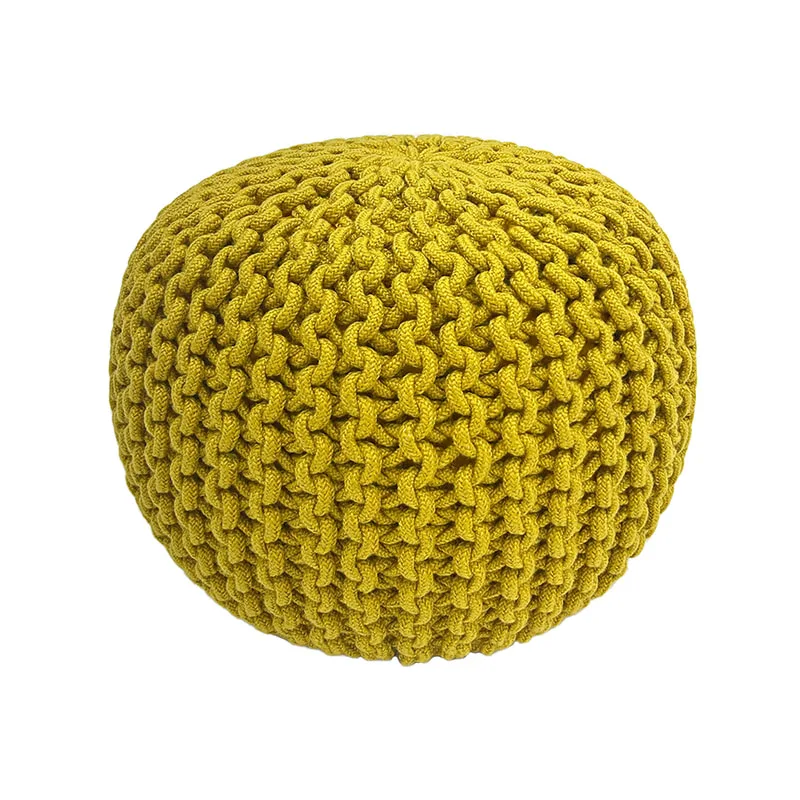 F-PF119-TQ Avioni knitted pouffe in turquoise