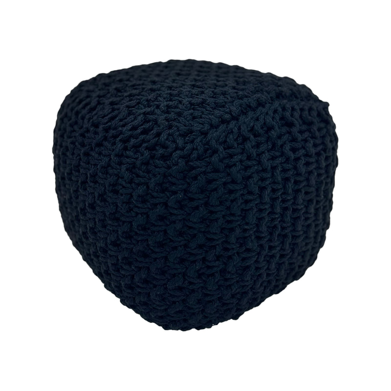 F-PF119-YL Avioni knitted pouffe in yellow