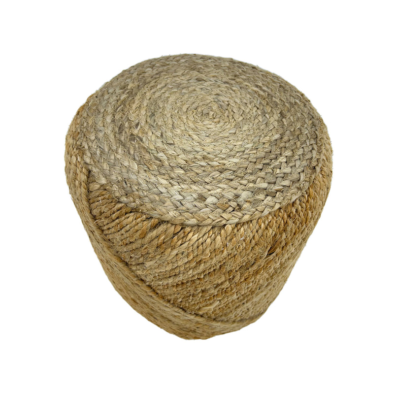 F-PF121-NT Bondi pouffe in natural jute