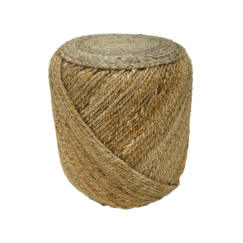 F-PF121-NT Bondi pouffe in natural jute