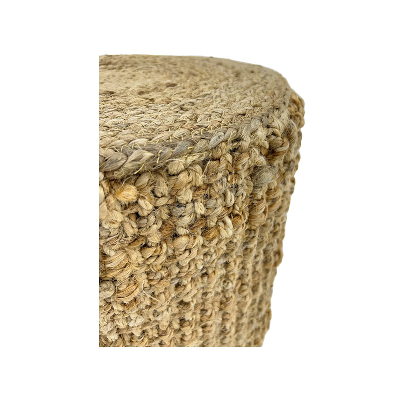 F-PF122-NT Carlton handmade pouffe in natural jute