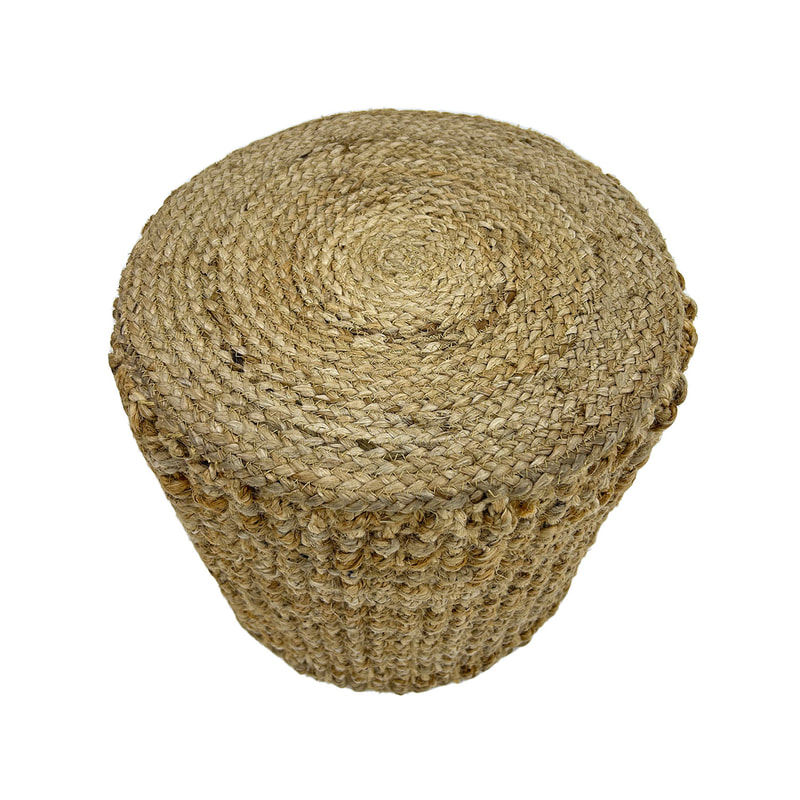 F-PF122-NT Carlton handmade pouffe in natural jute