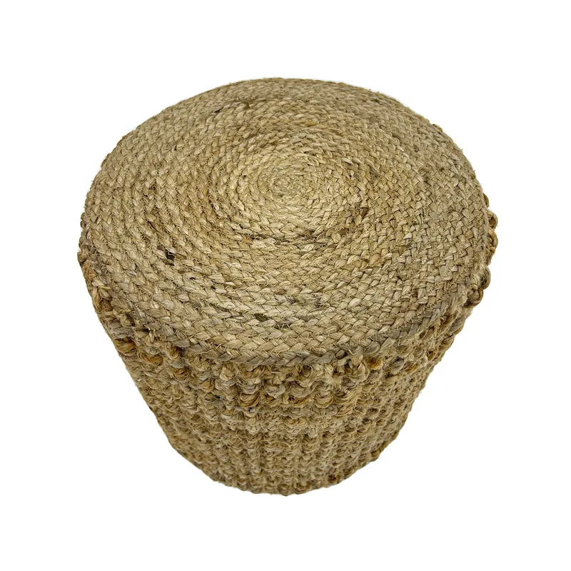 F-PF122-NT Carlton handmade pouffe in natural jute