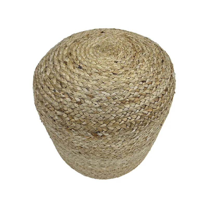 F-PF124-NT Gabriel handmade pouffe in natural jute 